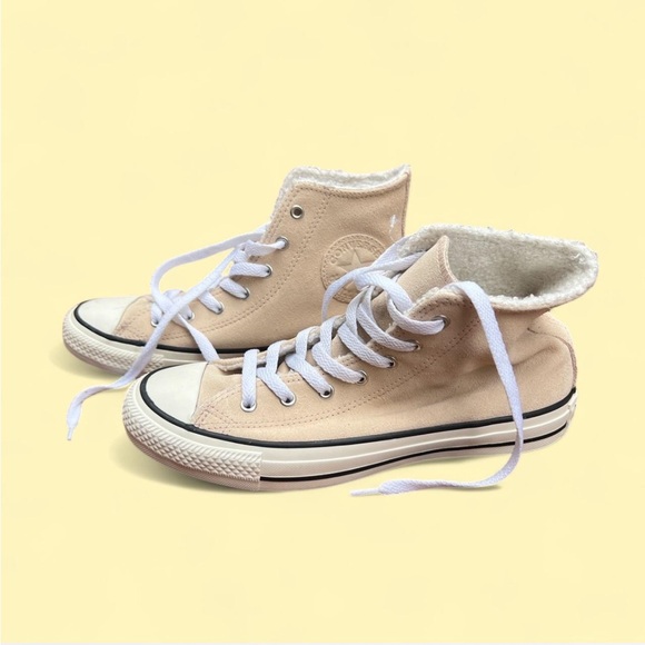 Converse Kids Beige High-Top Sneakers - Picture 3 of 6